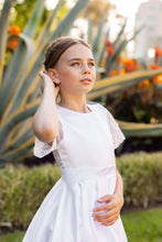 Load image into Gallery viewer, Ana Balahan Katerina Holy Confirmation Dress with delicate lacy back and short sleeves Sydney