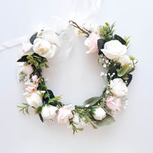 Load image into Gallery viewer, Ana Balahan beautiful wreath flowers and ribbons for hair Adelaide Australia
