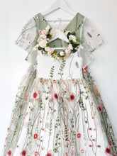 Load image into Gallery viewer, Flora flower girl dress with embroidered floral tulle