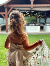 Load image into Gallery viewer, Flower girl in Flora garden wedding dress with spaghetti straps Ana Balahan