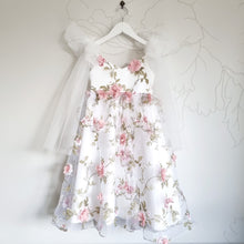 Load image into Gallery viewer, Floral tulle A line wedding flower girl dress for little girl Rosie
