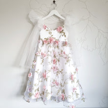 Load image into Gallery viewer, Floral tulle A line wedding flower girl dress for little girl Rosie