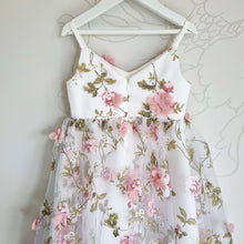 Load image into Gallery viewer, Flower girl dress with 3d flowers Ana Balahan Australia