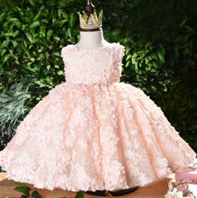Load image into Gallery viewer, Last item - Pink baby dress with 3D flowers