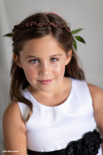 Load image into Gallery viewer, Girl wearing black color flower sash