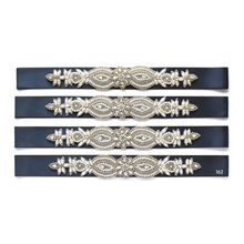 Load image into Gallery viewer, 073 Wedding sash with beads gems rhinestone applique Ana Balahan