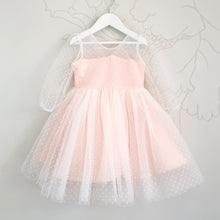 Load image into Gallery viewer, Last item - Pink polka-dots dress with cute bow