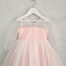 Load image into Gallery viewer, Last item - Pink polka-dots dress with cute bow