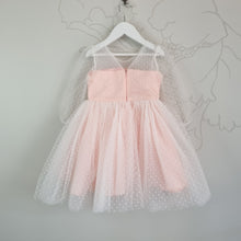 Load image into Gallery viewer, Last item - Pink polka-dots dress with cute bow