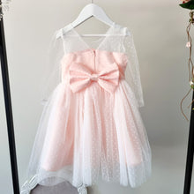 Load image into Gallery viewer, Last item - Pink polka-dots dress with cute bow