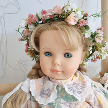 Load image into Gallery viewer, Ana Balahan Adjustable Floral wreath hair jewellery on doll Australia
