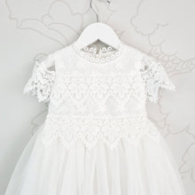 Load image into Gallery viewer, Ana Balahan Chloe First Communion Girl Lace Dress With Short Sleeves