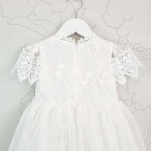 Load image into Gallery viewer, Ana Balahan Chloe Girl Lace Dress With Short Sleeves Back View