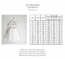 Load image into Gallery viewer, Ana Balahan Eliza Ball Gown Size Chart