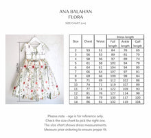 Load image into Gallery viewer, Ana Balahan Flora Embroidered Flower Girl Dress SIze Chart