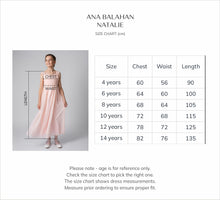 Load image into Gallery viewer, Ana Balahan Graduation Dress Size Chart