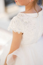 Load image into Gallery viewer, Ana Balahan Lourdes details of light ivory dress with rich embroidery Melbourne