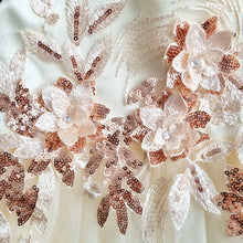 Load image into Gallery viewer, Ana Balahan Luisa Champagne and rose gold color dress closeup details Melbourne