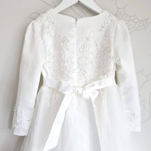 Load image into Gallery viewer, Ana Balahan Mary Long sleeves formal flower girl dress decorated with lace and beads Perth Australia