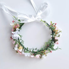 Load image into Gallery viewer, Ana Balahan Pink white and green flower wreath Adelaide