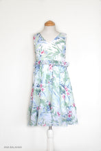 Load image into Gallery viewer, Blue summer chiffon dress with frills Ana Balahan