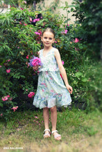 Load image into Gallery viewer, Blue summer chiffon dress Ana Balahan