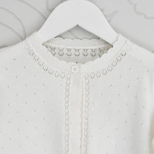 Load image into Gallery viewer, Cotton jacket light ivory colour with long sleeves collar front close view
