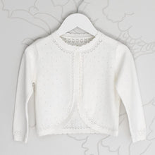 Load image into Gallery viewer, Cotton jacket light ivory colour with long sleeves front view
