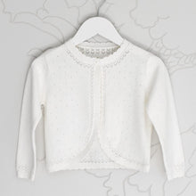 Load image into Gallery viewer, Cotton jacket light ivory colour with long sleeves front view