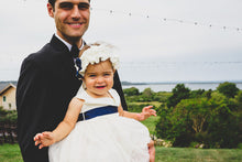 Load image into Gallery viewer, Dad holding little cute girl in Adelina dress