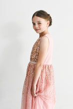 Load image into Gallery viewer, Ninel dusty pink cute sequined dress with small cross body bag Ana Balahan