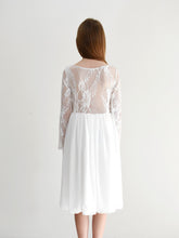 Load image into Gallery viewer, Stefania midium length lace dress backview Ana Balahan