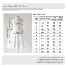 Load image into Gallery viewer, Tatyana dress Size Chart Ana Balahan