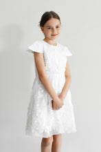 Load image into Gallery viewer, Tatyana christening dress knee length decorated with flowers Ana Balahan