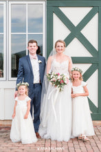Load image into Gallery viewer, Bride and groom with two girls in Annabelle dress