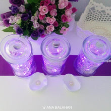 Load image into Gallery viewer, Sparkling LED lights in jars top view