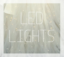 Load image into Gallery viewer, Let your girl be a fairy princess with these white LED lights worn with an Ana Balahan tutu dress