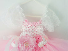 Load image into Gallery viewer, Cherry blossom tut dress closer view