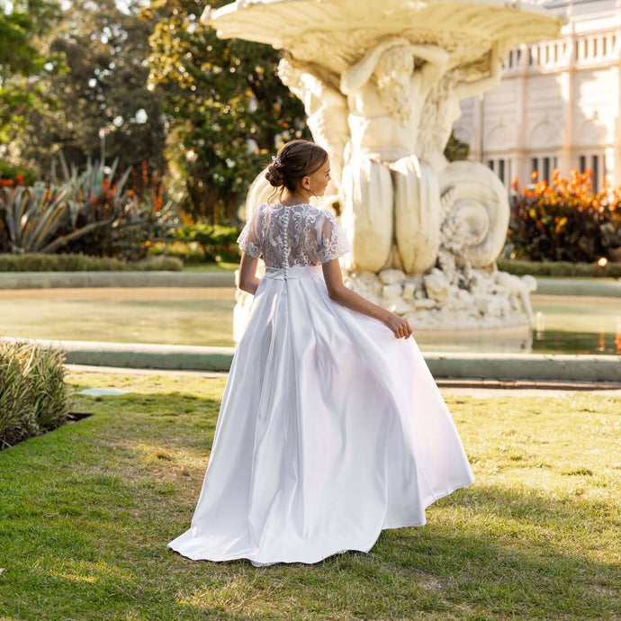 white confirmation dresses Dove Robe 6'0" - 6'5 Plus 3 310lbs & up Seed pearls and hand white dress for confirmation We