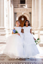 Load image into Gallery viewer, Ana Balahan Lourdes Two girls in Royal style dresses with train Sydney
