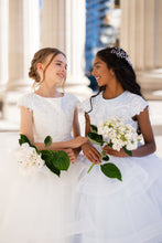 Load image into Gallery viewer, Ana Balahan Two girls smile and laugh in their gorgeous festive dresses Melbourne
