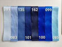 Load image into Gallery viewer, Colours Satin Sash Blue Navy Royal Dusty Tiffany
