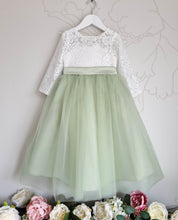 Load image into Gallery viewer, Eliza - Lace communion dress with sleeves
