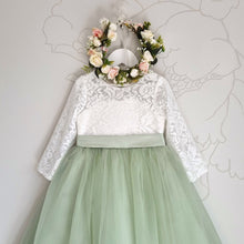 Load image into Gallery viewer, Eliza - Lace communion dress with sleeves
