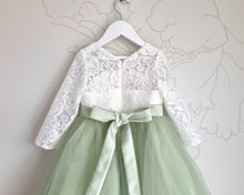 Load image into Gallery viewer, Eliza - Lace communion dress with sleeves
