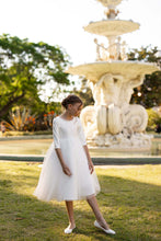 Load image into Gallery viewer, Eva Elegant flower girl dress with beads Ana Balahan Brisbane
