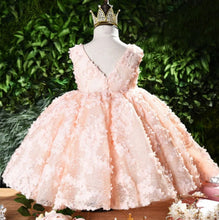 Load image into Gallery viewer, Last item - Pink baby dress with 3D flowers
