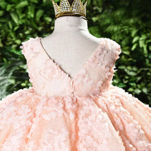 Load image into Gallery viewer, Last item - Pink baby dress with 3D flowers
