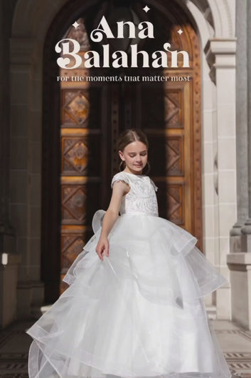 Ana Balahan Lourdes royal style wedding flower girl dress Melbourne Australia