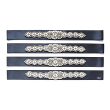 Load image into Gallery viewer, Bridal satin sash style 006 with rhinestone applique Ana Balahan
